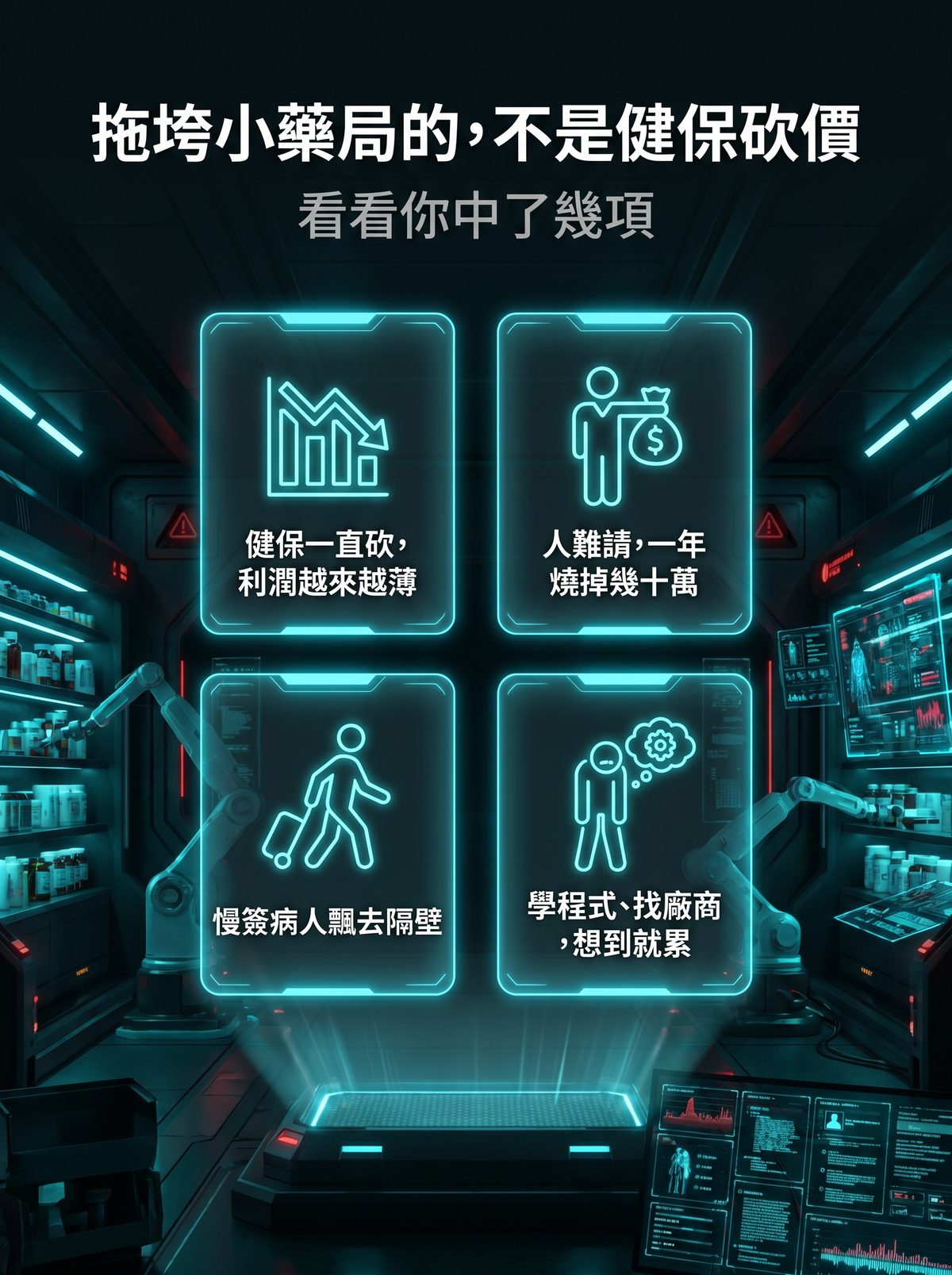 拖垮小藥局的，不是健保砍價